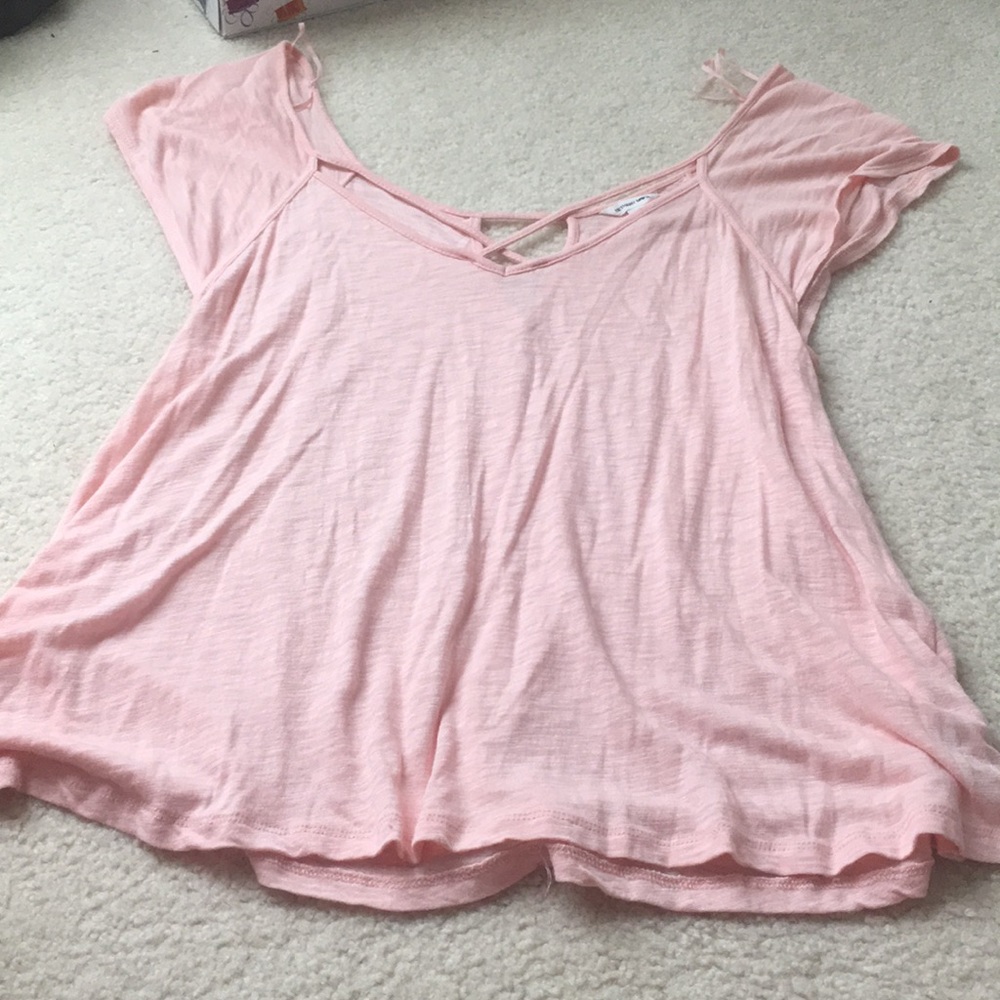 Pink crossed front top, size M